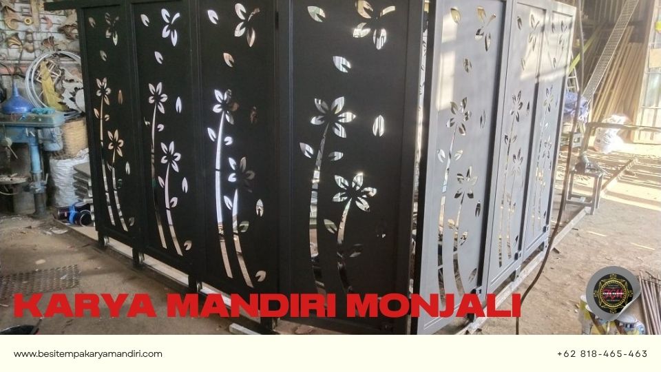 pintu besi cutting laser dan minimalis sliding tikung jogja