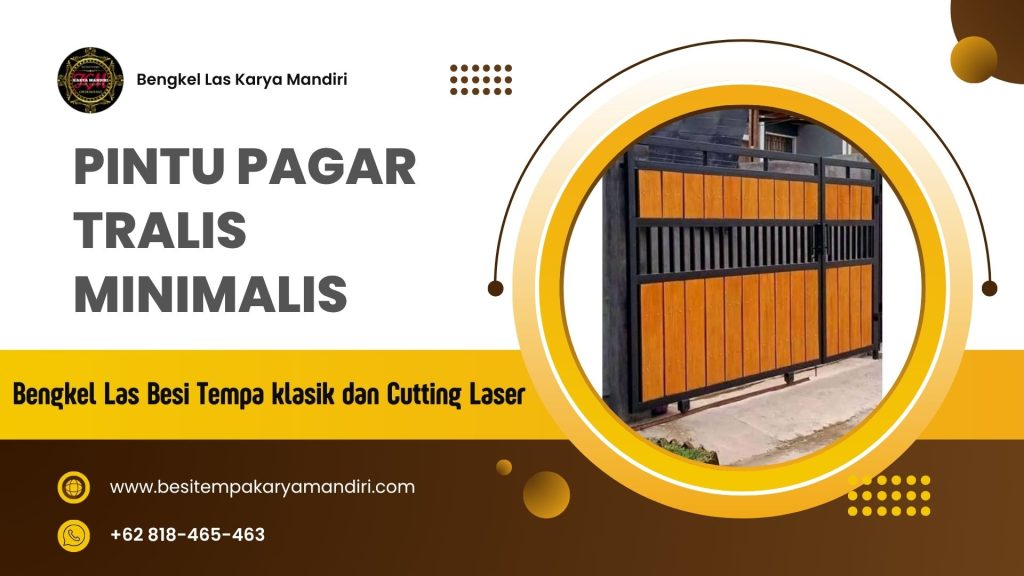Pintu pagar tralis minimalis