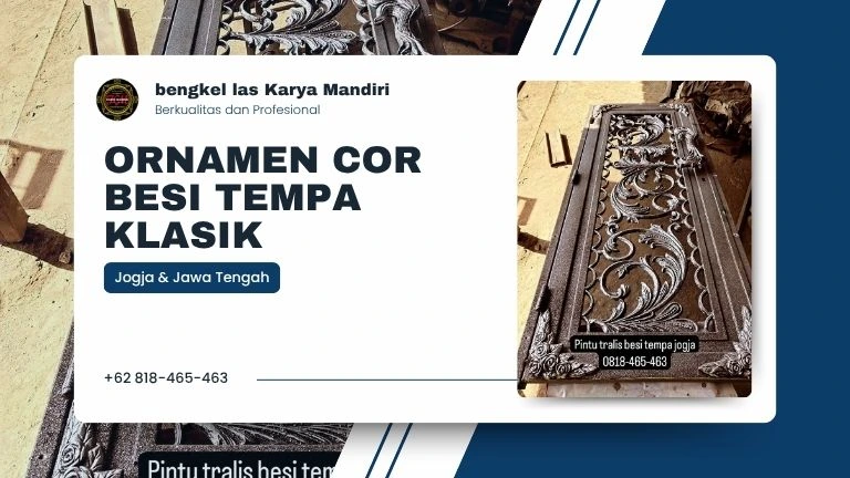 Ornamen cor besi tempa klasik